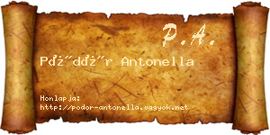 Pödör Antonella névjegykártya